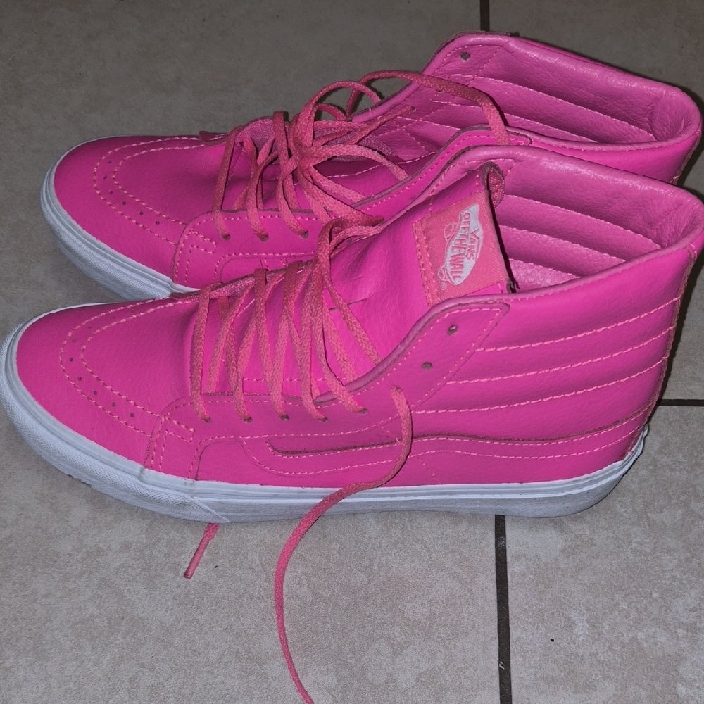Vans Pink High-Top Athletic Shoes